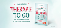 KI-generiertes Headerbild zum Buch „Therapie to go“ von Sacha Bachim